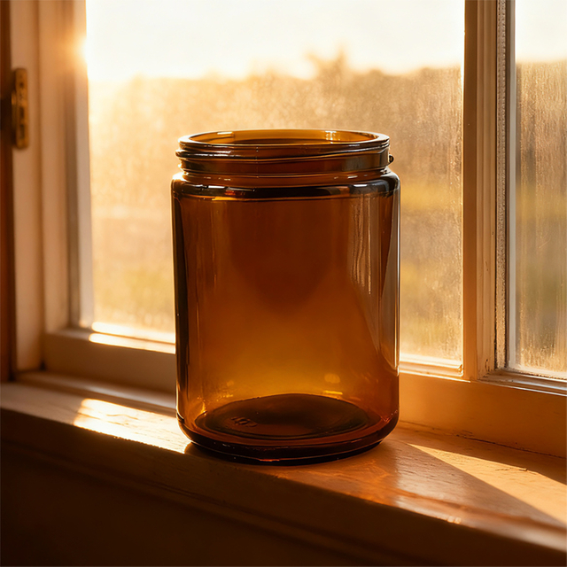  Classic Tea Color Glass Candle Holder With Cover Christmas Decoration Gift