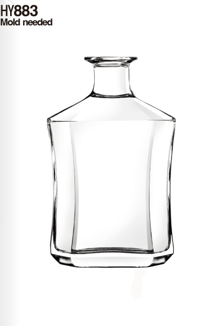 750ml Transparent Spirit Bottle For Rum