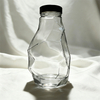 Irregular Polygon Glass Household 350ml Honey Bottle With Screw Cap