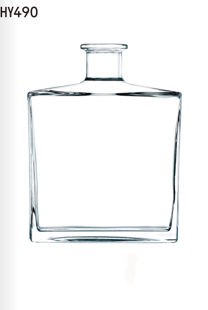 High Flint White Glass Clear Spirit Bottle For Alcohol