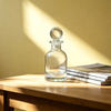 Clear Glass Perfume Bottle with Round Stopper for Home Aromatherapy Use