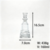 Pyramid Shape Clear Glass Bottle With Specail Stopper Perfume Cosmetics Chemicals Glassware